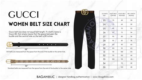 Gucci women's belt size guide